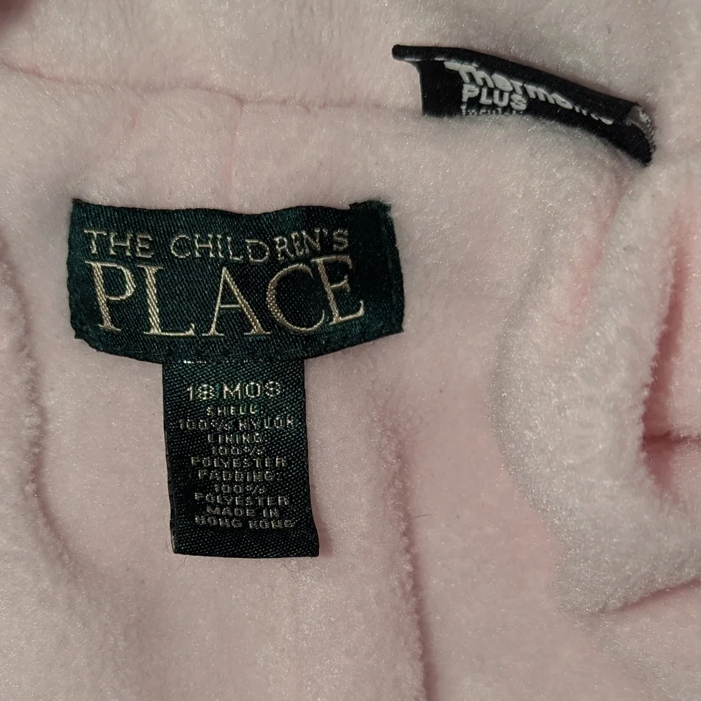 Vintage Children's Place One Piece Snowsuit size 18 months. Light Pink Insulated